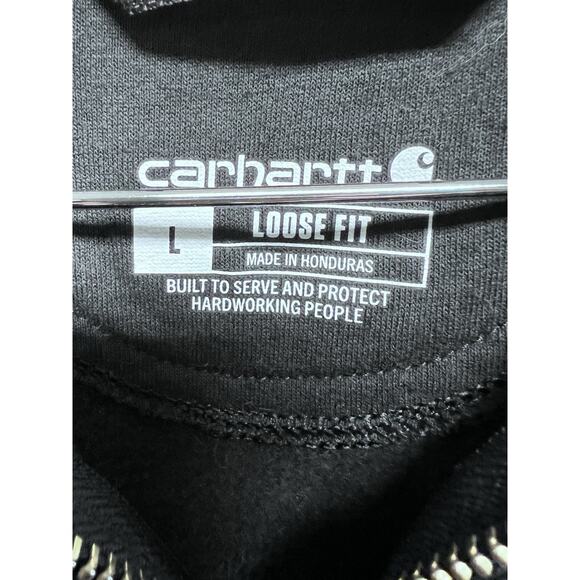 Carhartt Jacket Full Zip Hoodie Military Large Loose Fit Utility Black Soldier - Picture 2 of 9